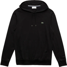 Lacoste Men Sweaters Lacoste Hooded Cotton Sweatshirt - Black