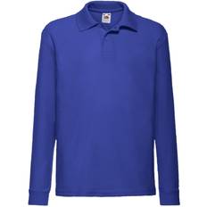 Fruit of the Loom Boy's 65/35 Long Sleeve Polo Shirts 2-pack - Royal