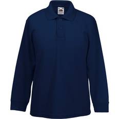 Fruit of the Loom Boy's 65/35 Long Sleeve Polo Shirts 2-pack - Deep Navy