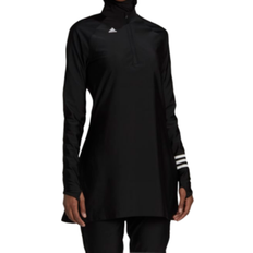 Burkinis & Modest Swimwear adidas Women's 3 Stripes Long Sleeve Swim Top - Black/White