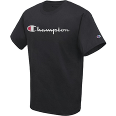 Champion Men's Script Jersey Graphic T-Shirt, Small, Black Black S