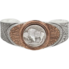 Montane Buffalo Feather Cuff Bracelet - Silver/Rose Gold