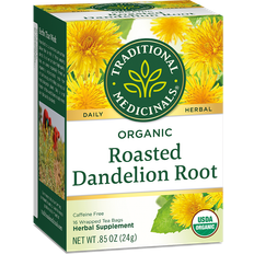 Decaffeinated Beverages Traditional Medicinals Organic Roasted Dandelion Root Tea 0.85oz 16