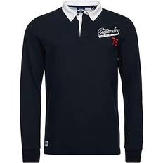 Superdry Long Sleeve Jersey Rugby Shirt- Eclipse Navy