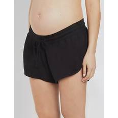 Motherhood Under Belly French Terry Lounge Maternity Short Black (006-95239-01)