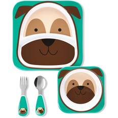 Skip Hop Baby Dinnerware Skip Hop Zoo Pug Mealtime Plate, Bow & Utensil Set in Multicolor Multicolor One Size
