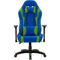 Steel Gaming Chairs CorLiving Ergonomic Gaming Chair - Blue/Mesh Green
