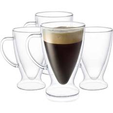 Glass Espresso Cups Joyjolt Declan 4.998fl oz 4pcs