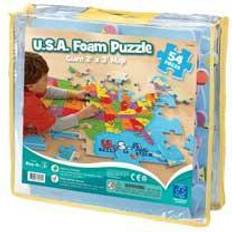 Floor Jigsaw Puzzles Educational Insights Foam Map Puzzles, USA Quill