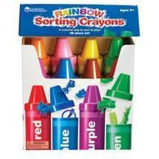 Plastic Crafts Learning Resources LER3070 Rainbow Sorting Crayon