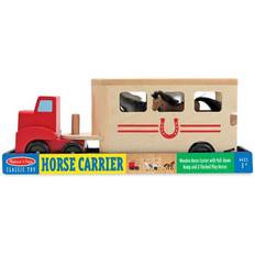 Animals Toys Melissa & Doug Horse Carrier Wooden Vehicles Play Set