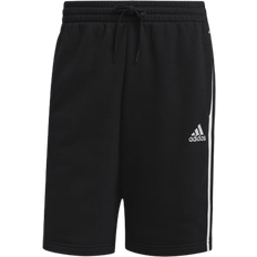 adidas Essentials Fleece 3-Stripes Shorts - Black/White