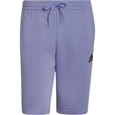 adidas Essentials Fleece 3-Stripes Shorts - Light Purple/Black