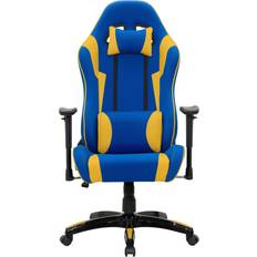 Steel Gaming Chairs CorLiving Ergonomic Gaming Chair - Blue/Yellow