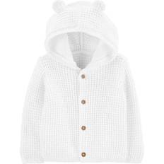 1-3M Tops Children's Clothing Carter's Hooded Cardigan - Ivory (1L932110)
