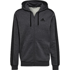 adidas Essentials Fleece 3-Stripes Full-Zip Hoodie Men - Dark Grey Heather