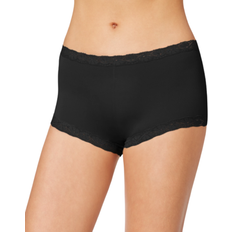 Maidenform Panties Maidenform One Fab Fit Microfiber Boyshort with Lace - Black