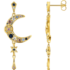 Thomas Sabo Royalty Moon Earrings - Gold/Multicolour