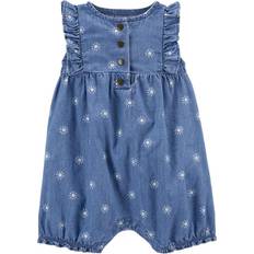Carter's Chambray Snap-Up Romper - Blue (1N073010)