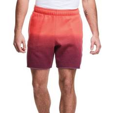 Champion 7" Dip-Dye Fleece Shorts Men - Poppy Orange/Dark Berry Print