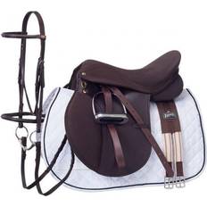 Saddles & Accessories Tough-1 Pro Am All-Purpose Saddle Package, English, 17-1/2 Inch, 9ES660R-2-16