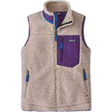Patagonia Women's Classic Retro-X Fleece Vest - Natural W/Purple