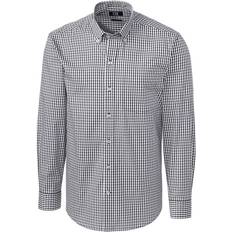 Cutter & Buck Stretch Gingham Long Sleeve Shirt - Charcoal