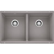 Blanco Precis 516319 Undermount Equal Double Sink Bowl in Metallic