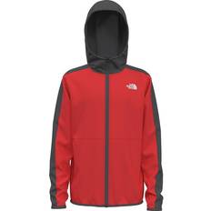 Fleece Garments The North Face Youth Glacier Full Zip Hoodie - Fiery Red (NF0A5GBZ-15Q)