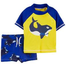 Carter's Swimwear Children's Clothing Carter's Whale Rashguard Set - Navy/Yellow (1N121210)