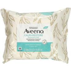 Wipes Face Cleansers Aveeno Calm + Restore Nourishing Makeup Remover Face Wipes 25-pack