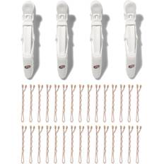 Weiß Haarspangen T3 Clip Kit with 4 Alligator Clips & 30 Rose Gold Bobby Pins