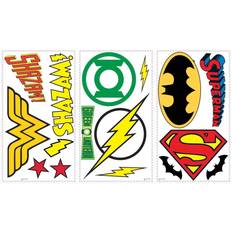 Easy-up Wallpaper RoomMates DC Superhero Logos Peel and Stick Wall Decals