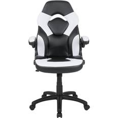 Padded Armrest Gaming Chairs Flash Furniture X10 Gaming Chair - White/Black