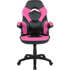 Padded Armrest Gaming Chairs Flash Furniture X10 Gaming Chair - Pink/Black