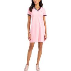 Tommy Hilfiger V-Neck T-shirt Dress - English Rose