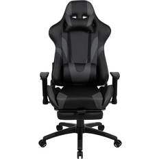 Leather Gaming Chairs Flash Furniture X30 Gaming Chair - Grey/Black