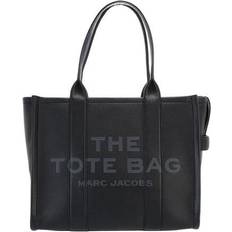 Schwarz Tragetaschen Marc Jacobs The Leather Large Tote Bag - Black
