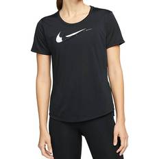 Nike Dri-FIT Swoosh Run Short-Sleeve Running Top Women - Black/White