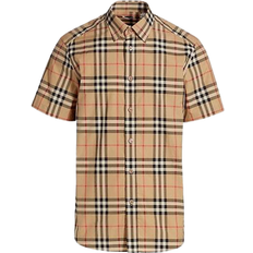 Men Shirts on sale Burberry Signature Tartan Collared Shirt - Archive Beige