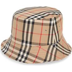 Women Hats Burberry Heavy Check Bucket Hat - Archive Beige