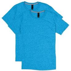 Hanes X-Temp Crewneck Short-Sleeve T-shirt 2-pack Unisex - Neon Blue Heather