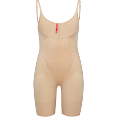Spanx Suit Your Fancy Strapless Cupped Mid-Thigh Bodysuit - Beige