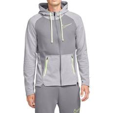 Nike Therma-FIT Full-Zip Training Hoodie Men - Smoke Grey/Heather/Smoke Grey/Volt