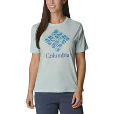Columbia Bluebird Day Relaxed Crew Neck Shirt Women's - Icy Morn Heather/Stacked Dotty