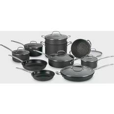 Pan Set Cookware Cuisinart Chef's Classic Cookware Set with lid 17 Parts