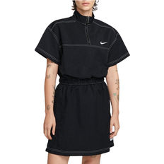 Nike Short Dresses Nike Sportswear Swoosh Woven Dress - Black/White