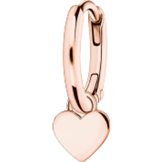 Thomas Sabo Charm Club Single Hoop with Heart Pendant Earring - Rose Gold