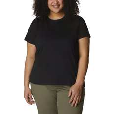 Columbia Sapphire Point Short Sleeve Shirt Plus Size Women's - Black