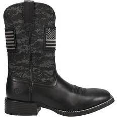 Ariat Shoes Ariat Sport Patriot Cowboy Boots - Black Deertan